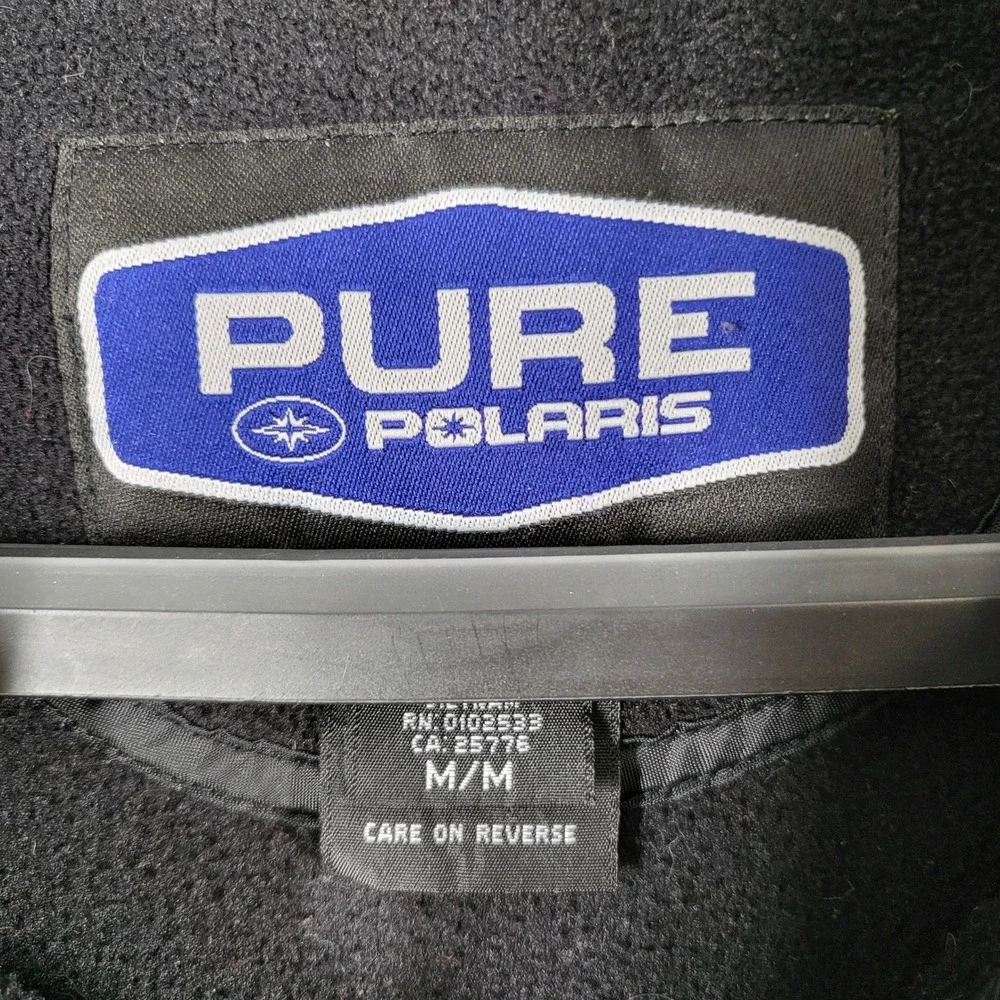 Polaris Pure‎ Fleece Jacket Men's M Black Red Full Zip Outdoor